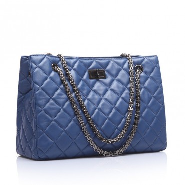 Rosaire Genuine Leather Bag Blue 76177