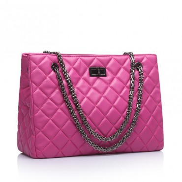 Rosaire Genuine Leather Bag Pink 76177
