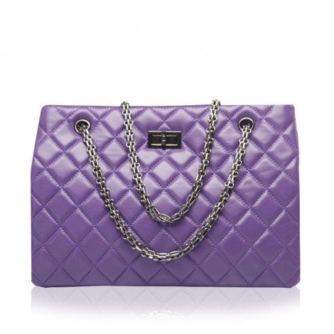 Rosaire Genuine Leather Bag Purple 76177