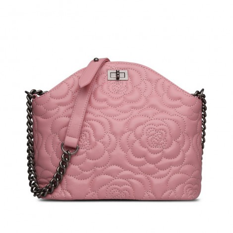 Rosaire Genuine Leather Bag Pink 76182