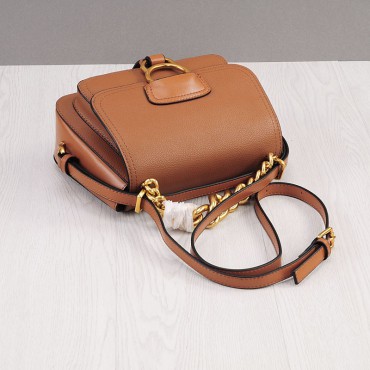 Rosaire Genuine Leather Handbag Brown 76184