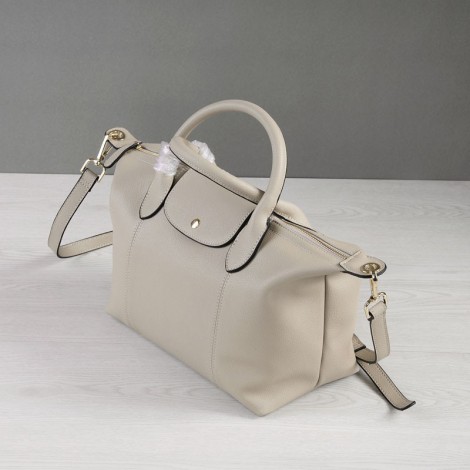Rosaire Genuine Leather Handbag light grey 76185