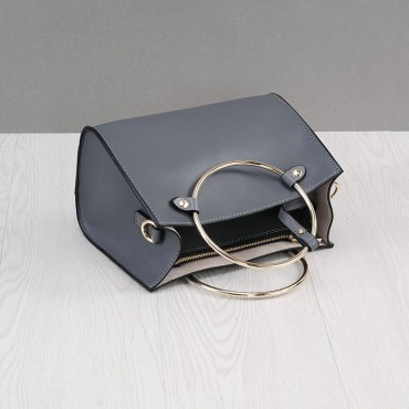 Rosaire Genuine Leather Handbag grey 76186
