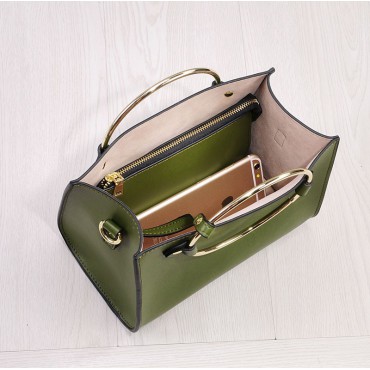 Rosaire Genuine Leather Handbag green 76186