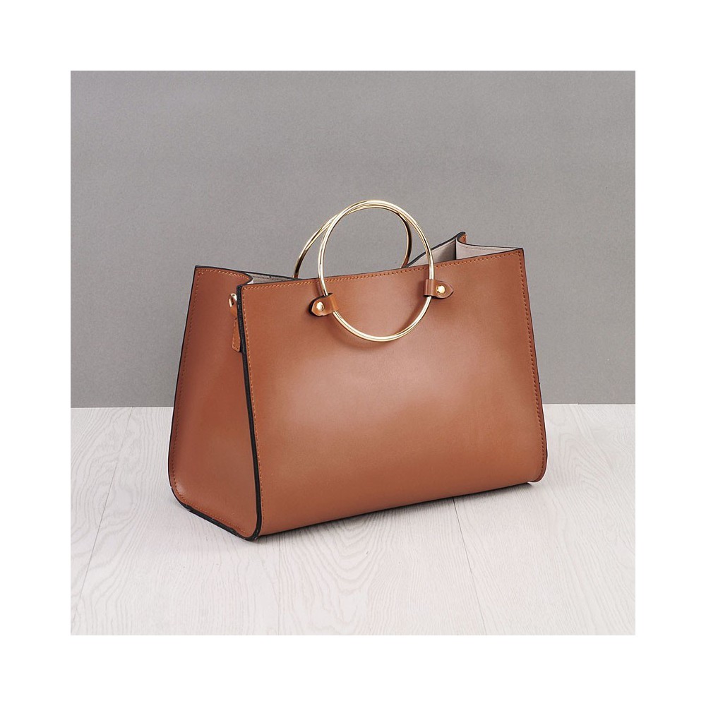 Rosaire Genuine Leather Handbag brown 76186