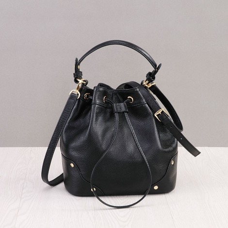 Rosaire Genuine Leather Handbag Black 76187