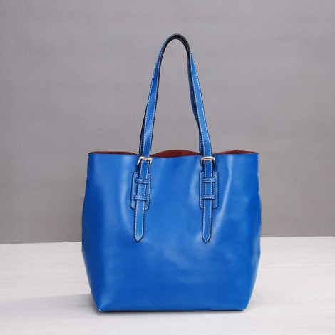 Rosaire Genuine Leather Handbag blue 76188