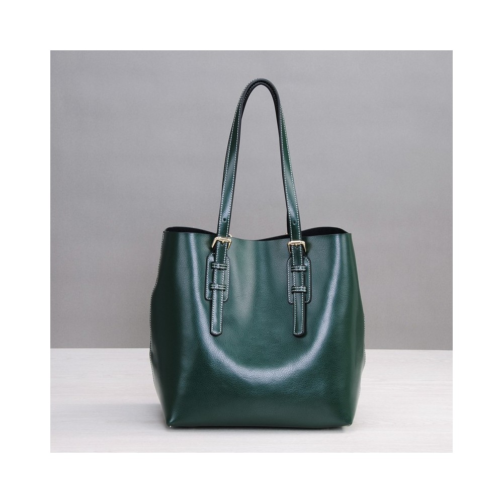 Rosaire Genuine Leather Handbag green  76188