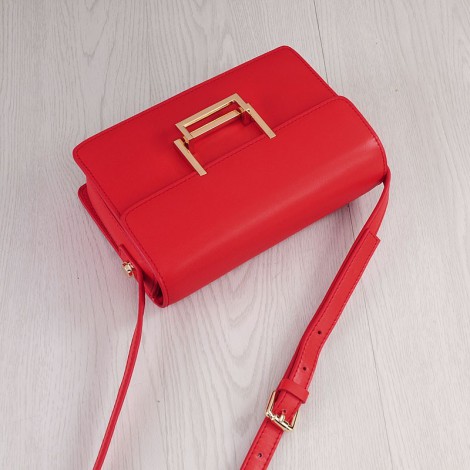 Rosaire « Elisa » Genuine Cowhide Leather Shoulder Handbag Red Color 76191