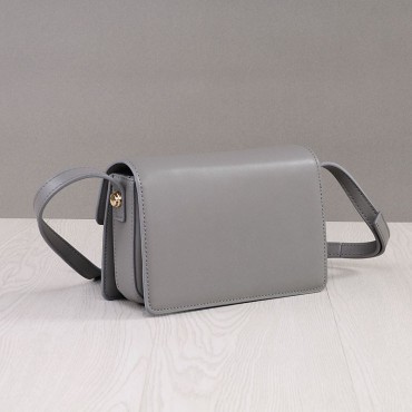 Rosaire « Elisa » Genuine Cowhide Leather Shoulder Handbag Grey Color 76191