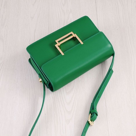 Rosaire « Elisa » Genuine Cowhide Leather Shoulder Handbag Green Color 76191