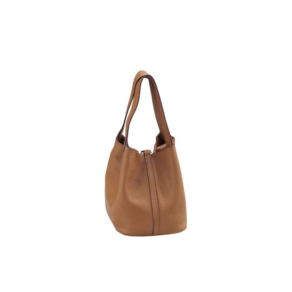 Rosaire Genuine Leather Handbag khaki 76195