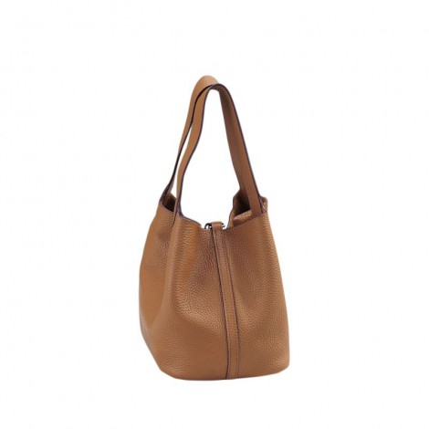 Rosaire Genuine Leather Handbag khaki 76195