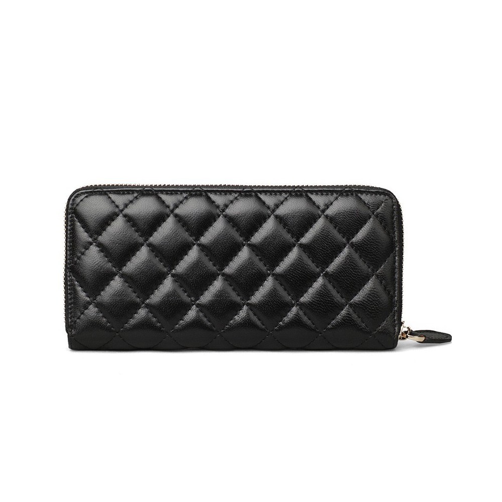 Rosaire « Hussarde » Portefeuille Matelassé en Vrai Cuir de Mouton avec Fermeture Eclair Couleur Noir 65122 Rosaire « Hussarde » Portefeuille Matelassé en Vrai Cuir de Mouton avec Fermeture Eclair Couleur Noir 65122