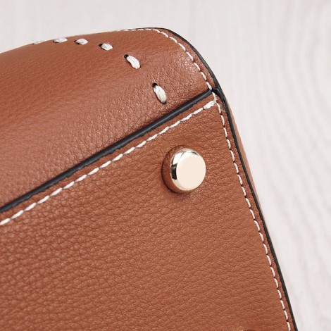 Rosaire Genuine Leather Handbag Brown 76196