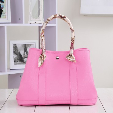 Rosaire « Jacinthe » Luxury Designer Inspired Tote Bag made of Cowhide Leather in Pink Color 76197
