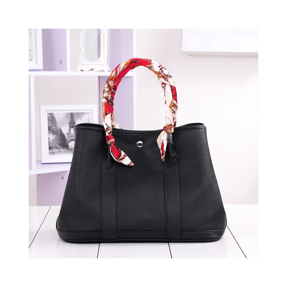 Rosaire « Jacinthe » Luxury Designer Inspired Tote Bag made of Cowhide Leather in Black Color 76197