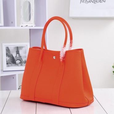 Rosaire « Jacinthe » Luxury Designer Inspired Tote Bag made of Cowhide Leather in Orange Color 76197