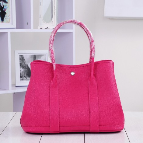 Rosaire « Jacinthe » Luxury Designer Inspired Tote Bag made of Cowhide Leather in Hot Pink Color 76197