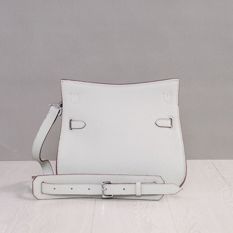 Rosaire « Olivia » Messenger Cross Body Cowhide Leather Bag with Strap Closure in Pearl Color 76200