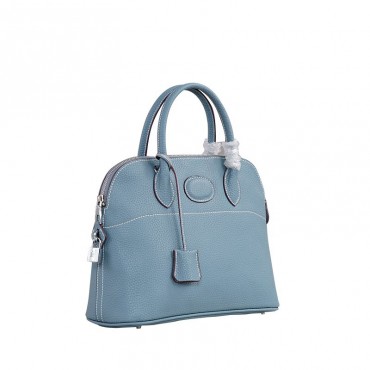 Rosaire « Abigaelle » Top Handle Bag Made of Cowhide Leather in Light Blue Color 76199