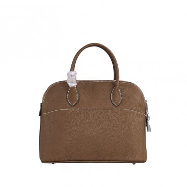 Rosaire « Abigaelle » Top Handle Bag Made of Cowhide Leather in Brown Color 76199