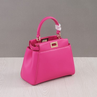 Rosaire Genuine Leather Handbag Hot Pink 76201