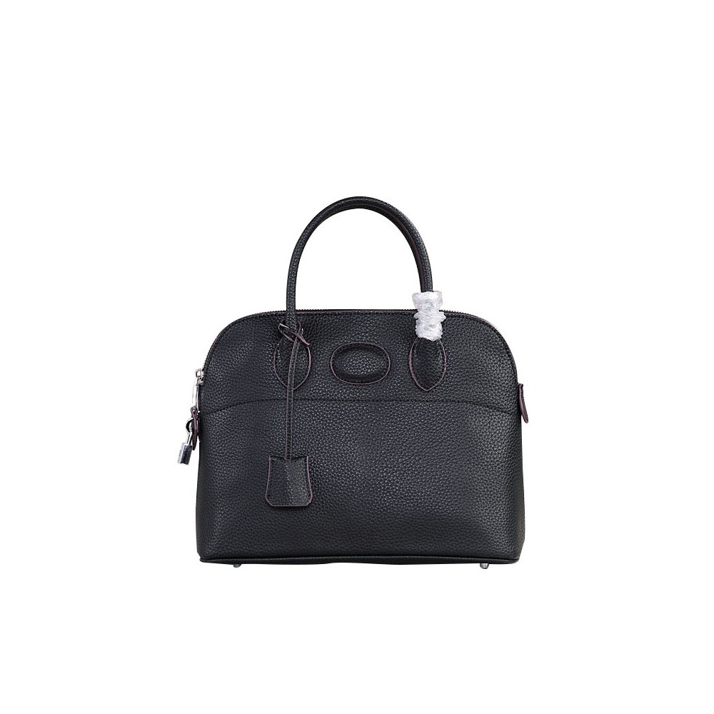 Rosaire « Abigaelle » Top Handle Bag Made of Cowhide Leather in Black Color 76199