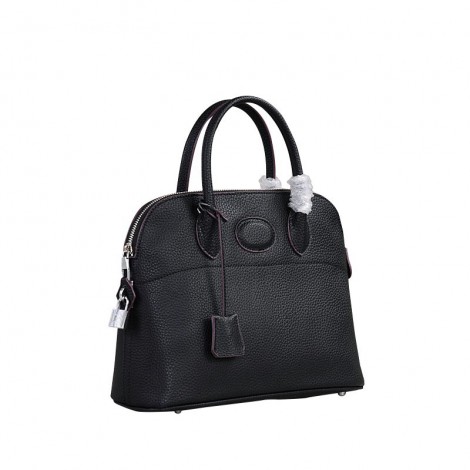 Rosaire « Abigaelle » Top Handle Bag Made of Cowhide Leather in Black Color 76199