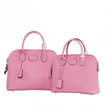 Rosaire « Abigaelle » Top Handle Bag Made of Cowhide Leather in Pink Color 76199
