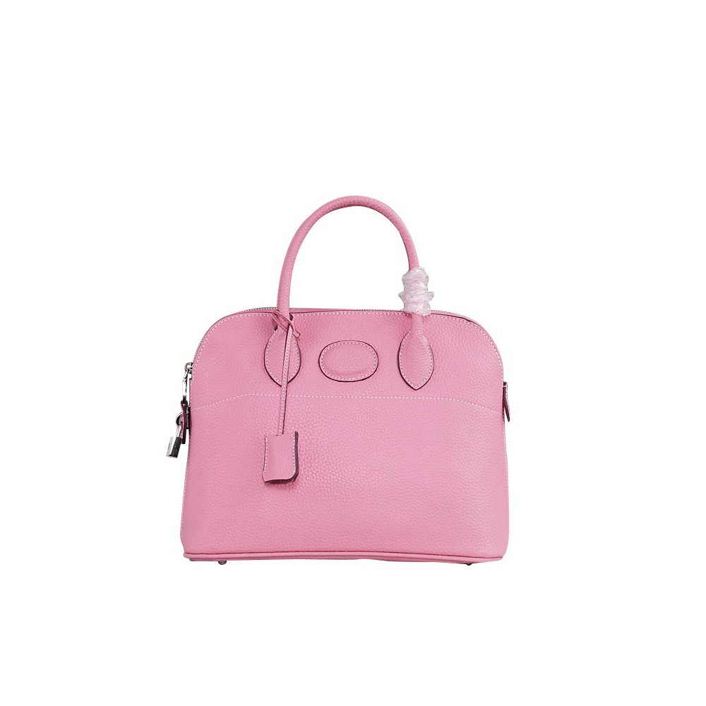 Rosaire « Abigaelle » Top Handle Bag Made of Cowhide Leather in Pink Color 76199
