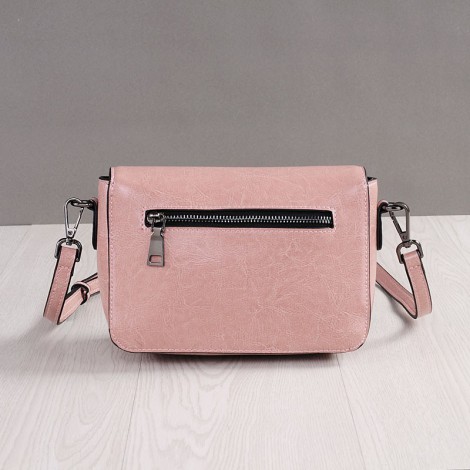 Rosaire Genuine Leather Handbag Pink 76203