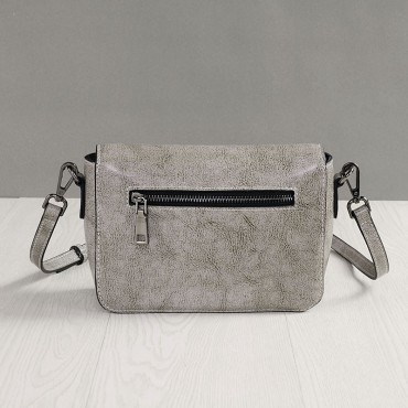 Rosaire Genuine Leather Handbag Grey 76203