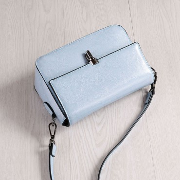 Rosaire Genuine Leather Handbag Light Blue76203