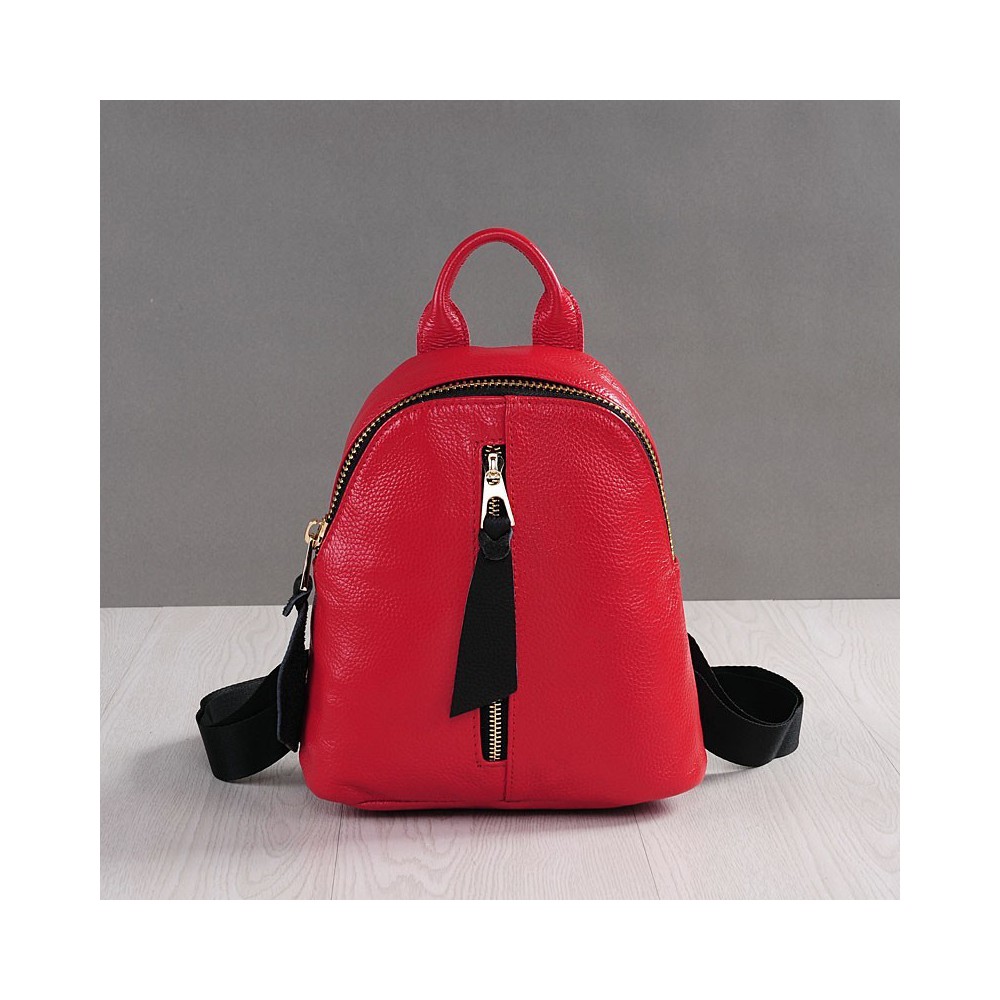Rosaire Genuine Leather Handbag Red 76203
