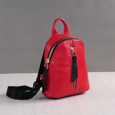 Rosaire Genuine Leather Handbag Red 76203