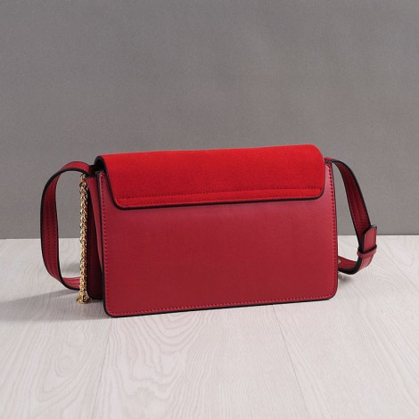 Rosaire Genuine Leather Handbag Red 76205