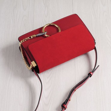 Rosaire Genuine Leather Handbag Red 76205