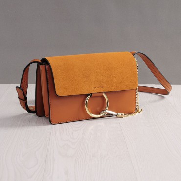 Rosaire Genuine Leather Handbag Brown 76205