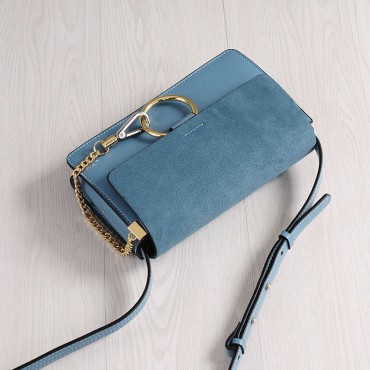Rosaire Genuine Leather Handbag Blue 76205