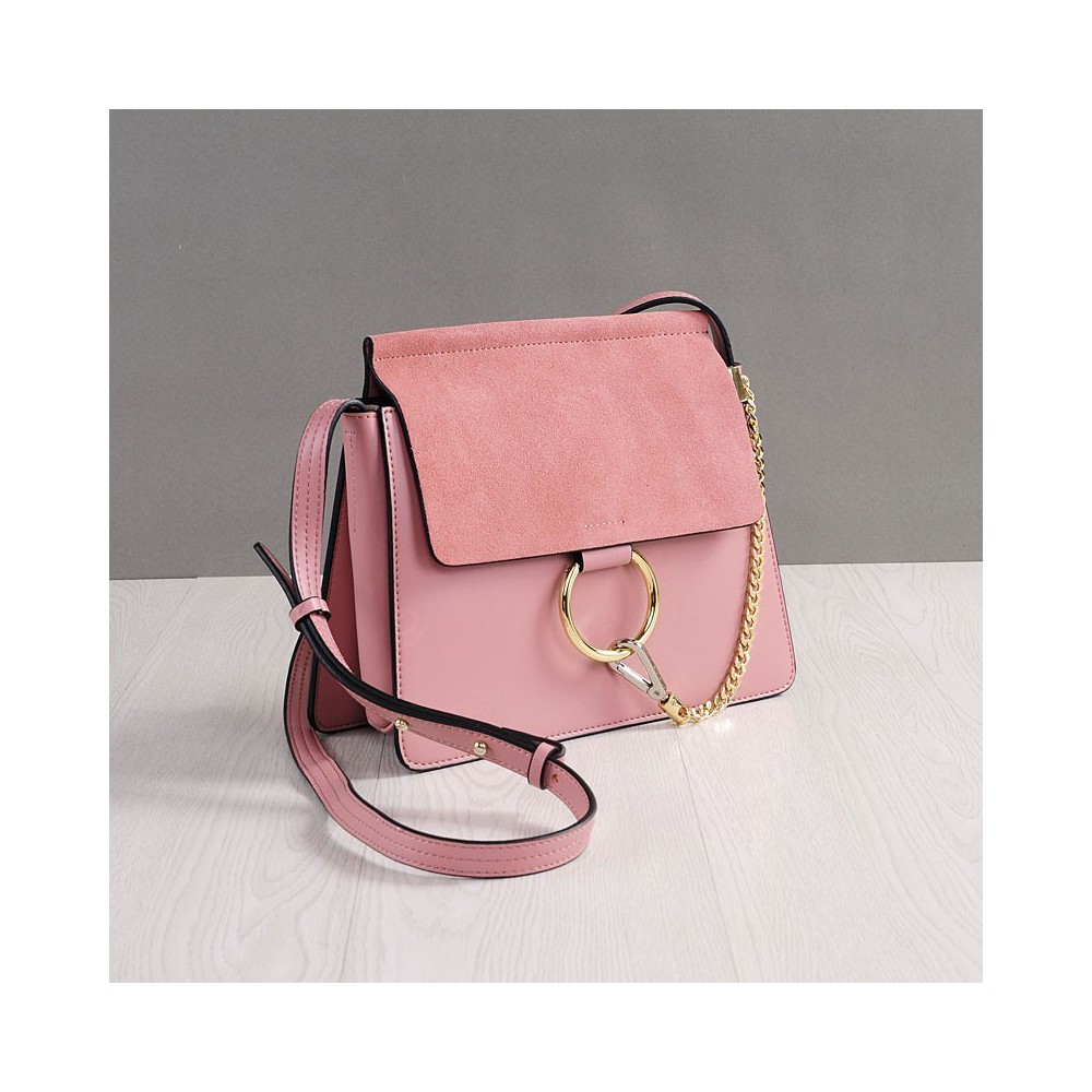 Rosaire Genuine Leather Handbag Pink 76206