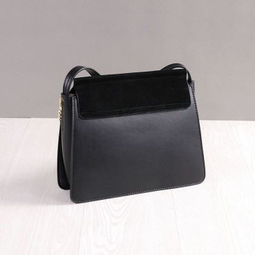Rosaire Genuine Leather Handbag Black 76206