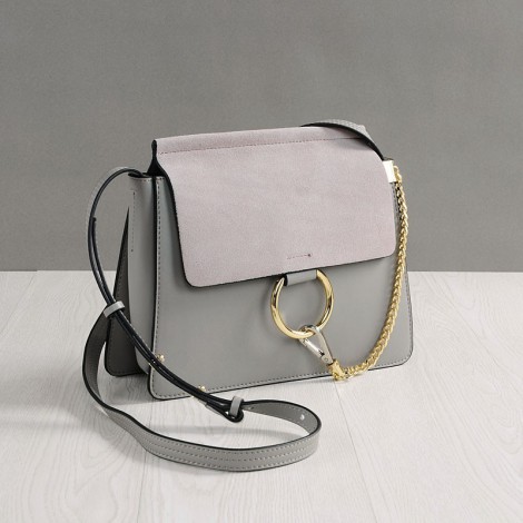 Rosaire Genuine Leather Handbag Grey 76206