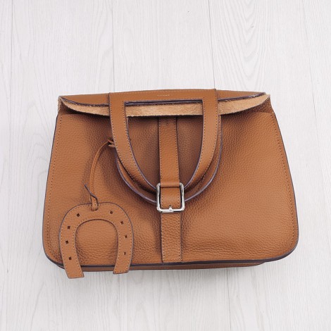 Rosaire Genuine Leather Handbag Khaki 76204