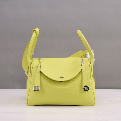 Rosaire « Ernestine » Top Handle Bag Cowhide Leather Yellow / Silver 76198