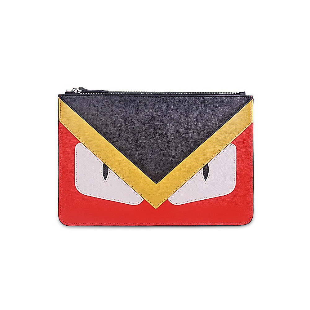 Rosaire « Fantasma » Sac à Main Pochette Yeux de Monstre Noir Jaune Rouge 76218