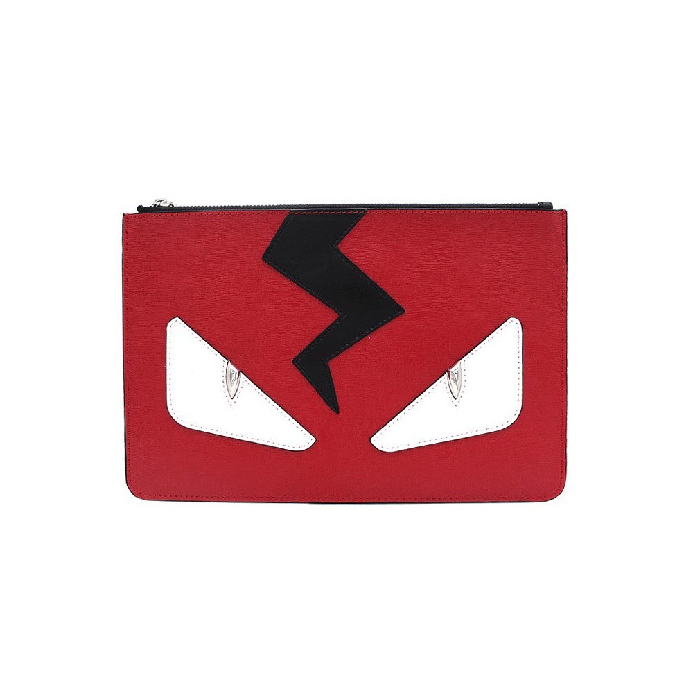 Rosaire « Fantasma » Sac à Main Pochette Tonnerre Yeux de Monstre Rouge Noir Blanc 76220