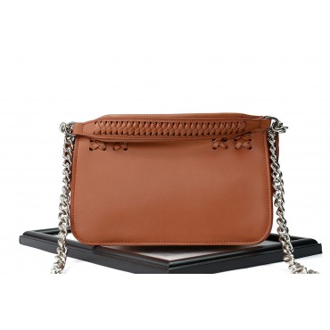 Eldora Genuine Leather Shoulder Bag Brown 76223