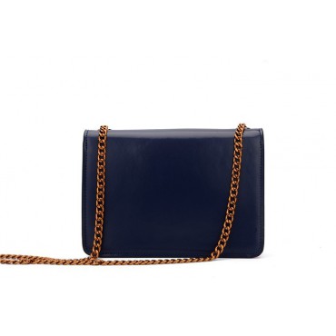 Eldora Genuine Leather Shoulder Bag Blue 76225