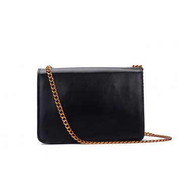 Eldora Genuine Leather Shoulder Bag Black 76225